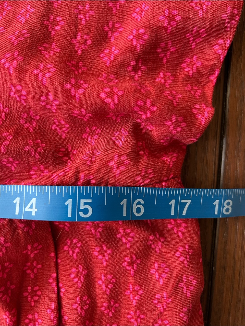 Knox Rose Rust-Red Wide Leg Smocked Jumpsuit Boho Cottagecore Size L - Picture 9 of 9